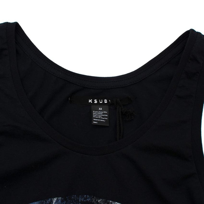 Ksubi Aged Black Cotton Baddies Tank Dress