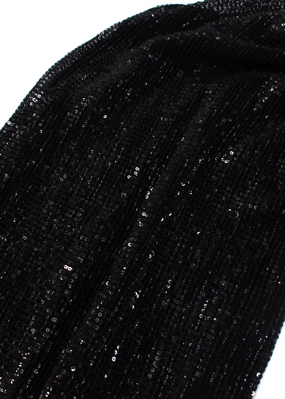 Georgia Alice  Black Sequin Sheer  Night Pageant Dress