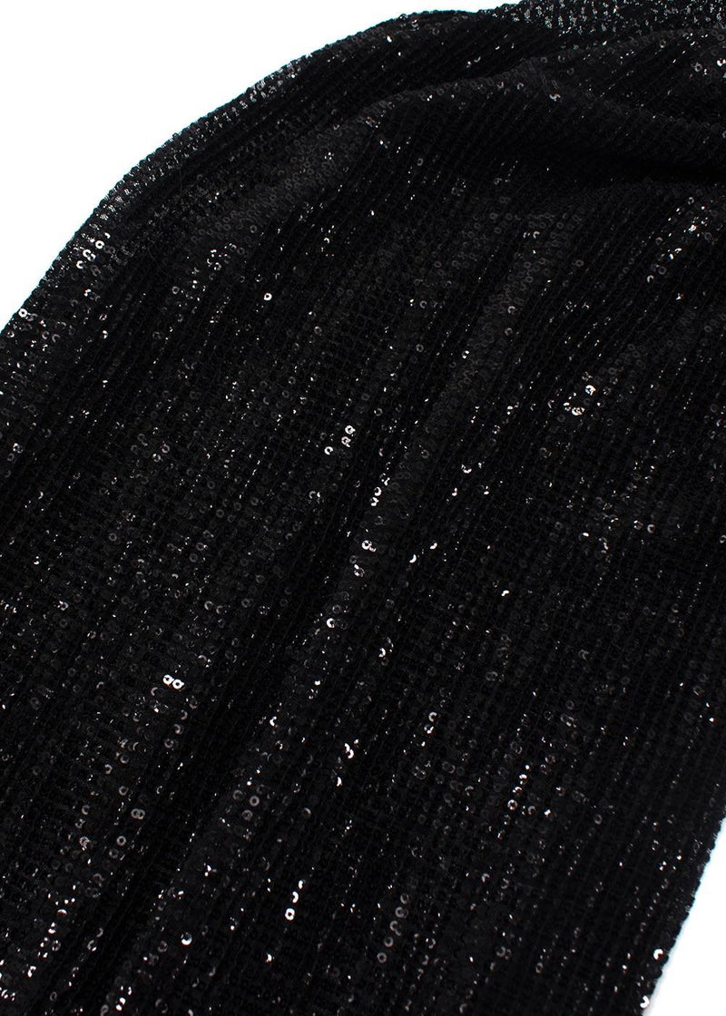 Georgia Alice  Black Sequin Sheer  Night Pageant Dress