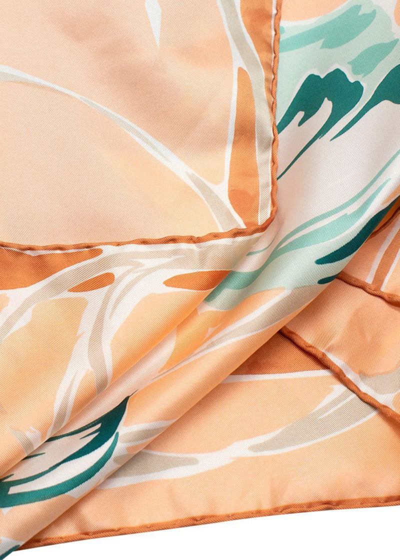 Balenciaga Floral-Print Silk Scarf