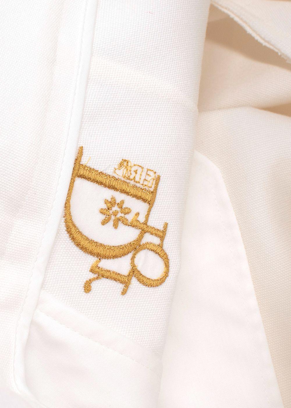 Dior Homme White Bunny Motif Tailored Shorts