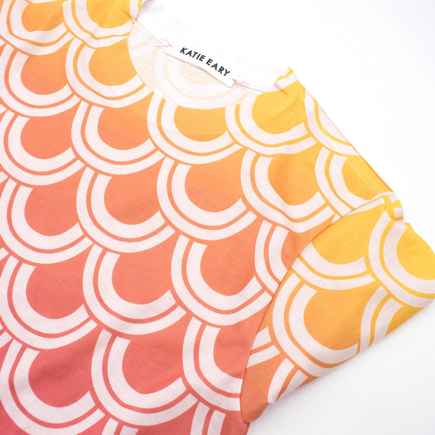 Katie Eary Orange Ombre Oversized T Shirt