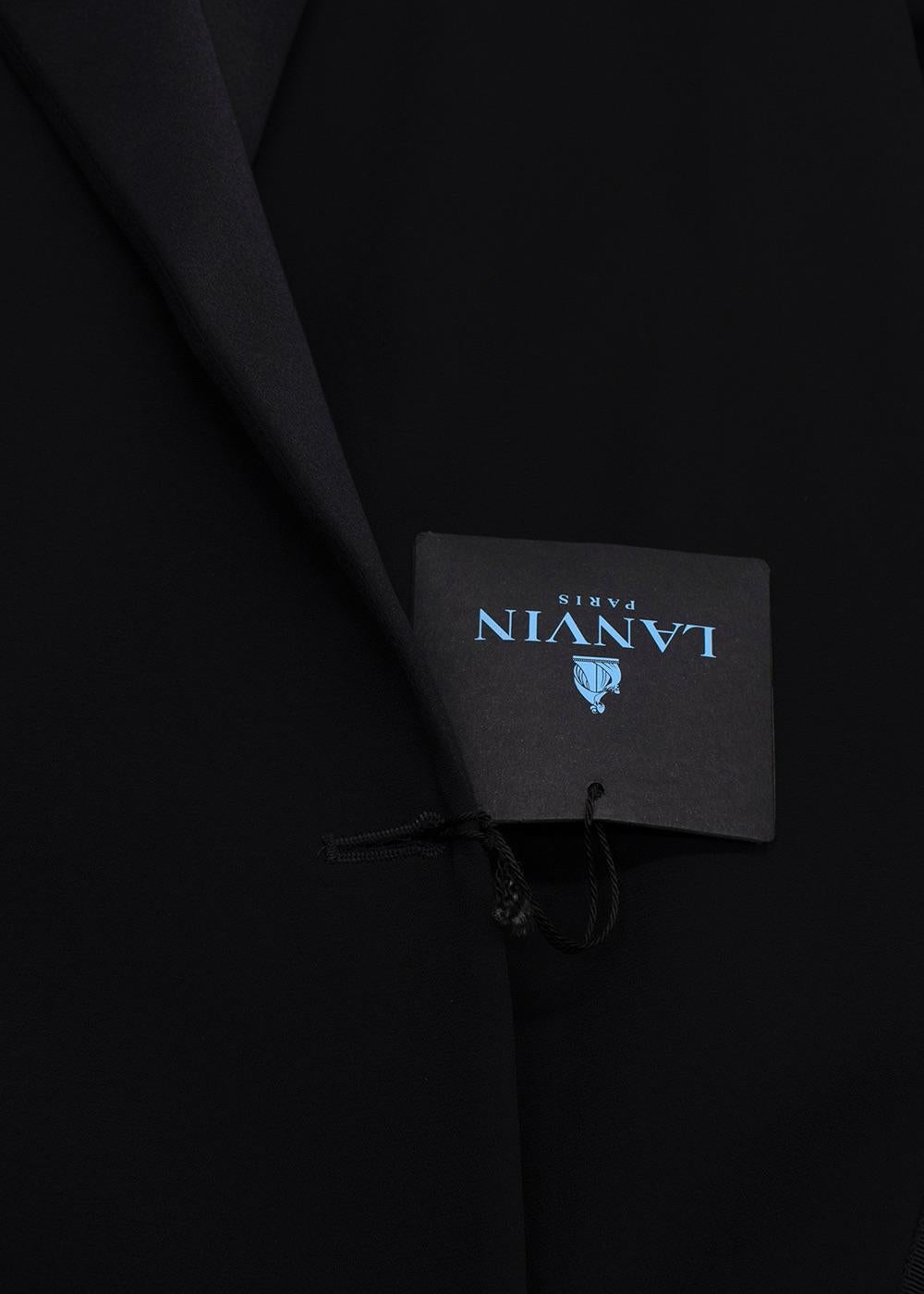 Lanvin Black Single Breasted Jewel Embellished Blazer