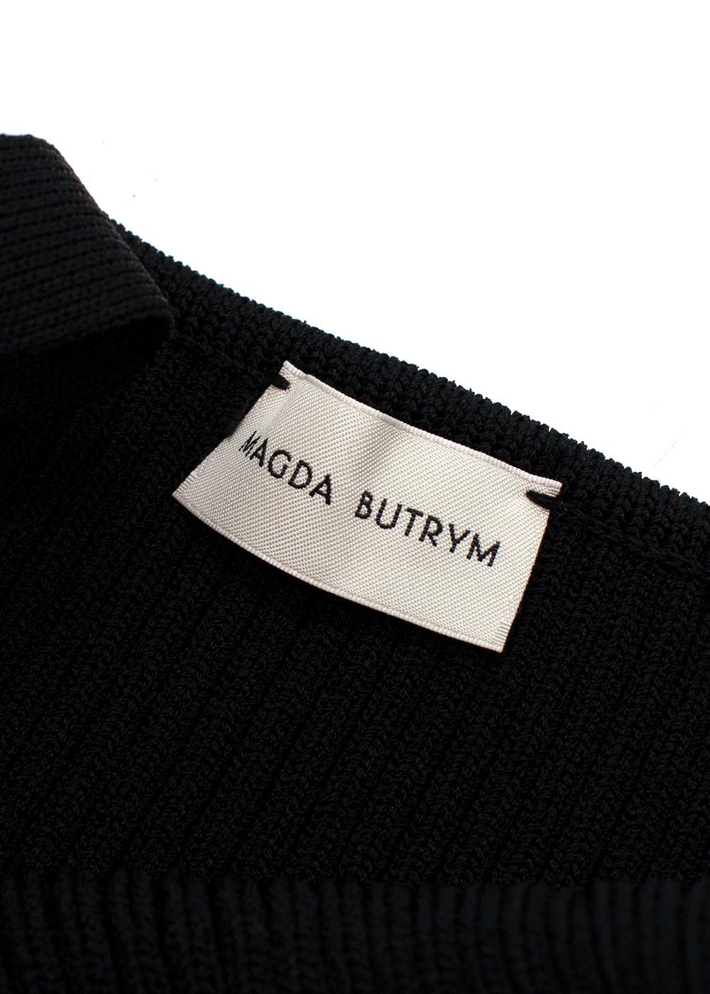 Magda Butrym Black Knitted Bustier Top