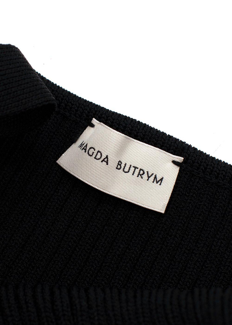 Magda Butrym Black Knitted Bustier Top