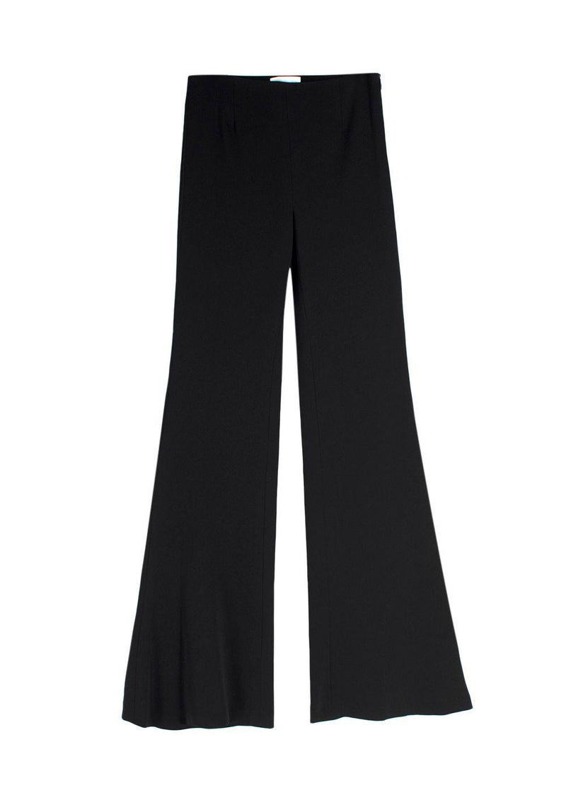Galvan Black High Waisted Flared Trousers