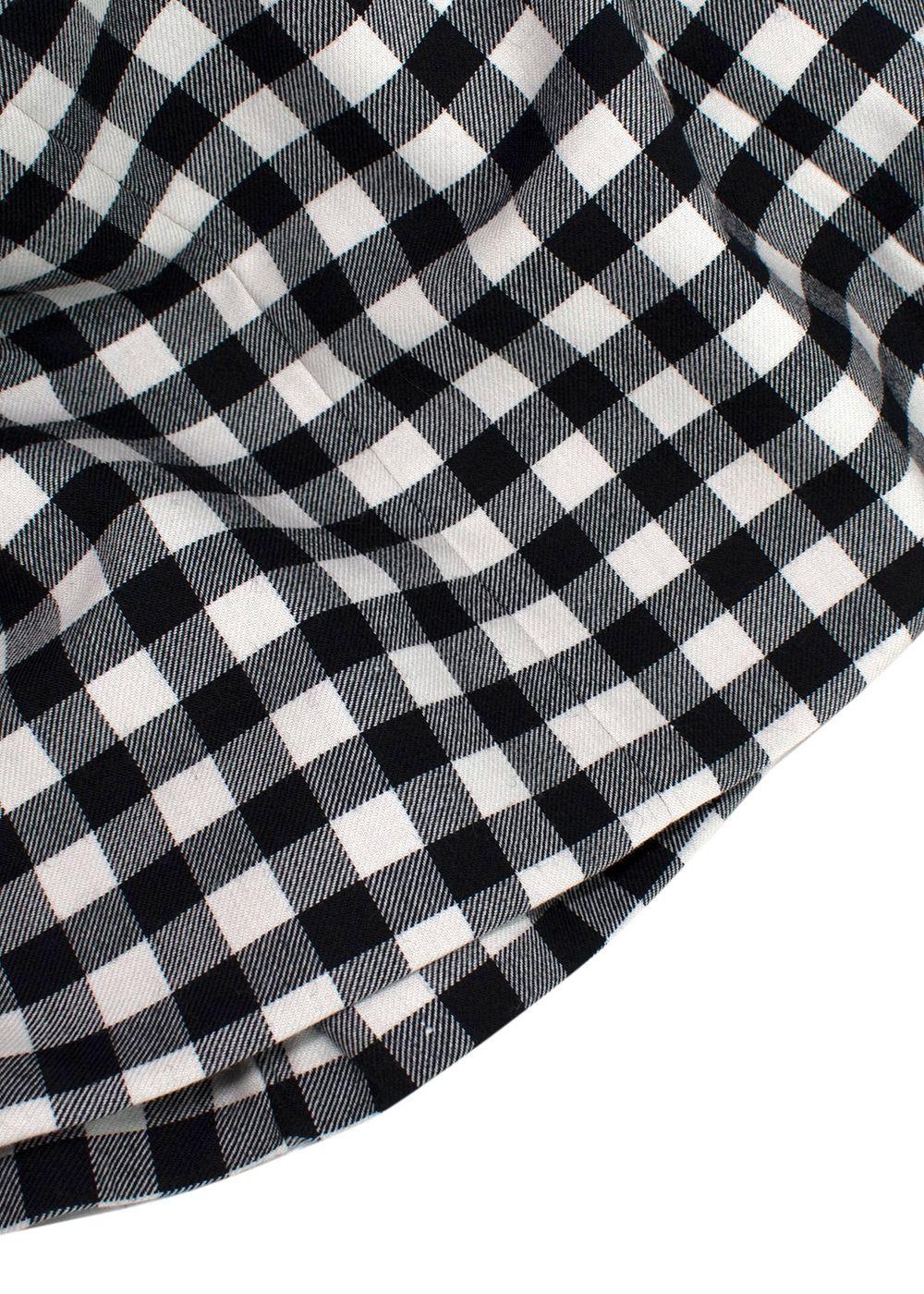 Black Lela Rose Gingham Stretch Cotton Dress