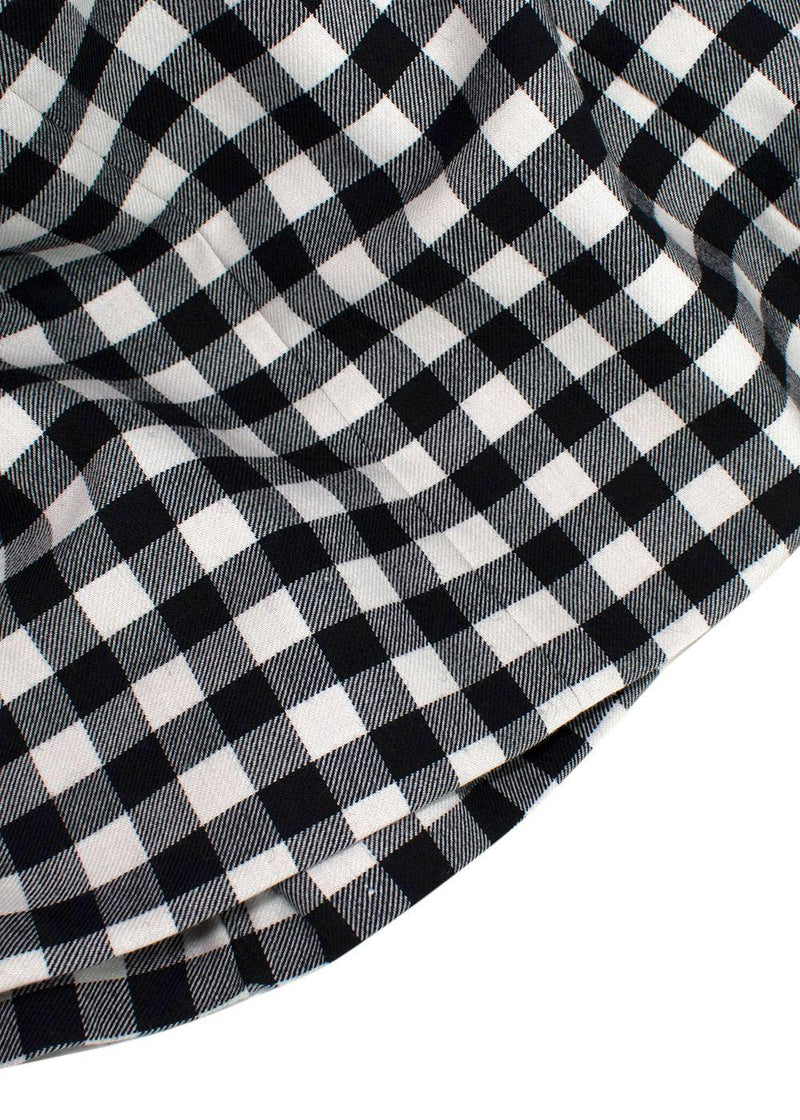 Black Lela Rose Gingham Stretch Cotton Dress
