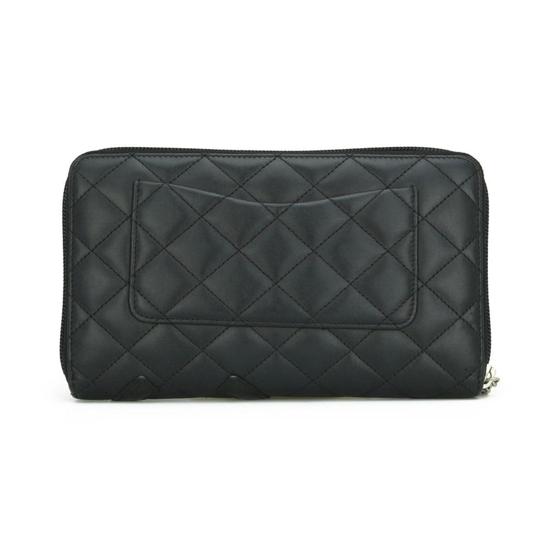 Chanel Black Cambon Zip-around Wallet