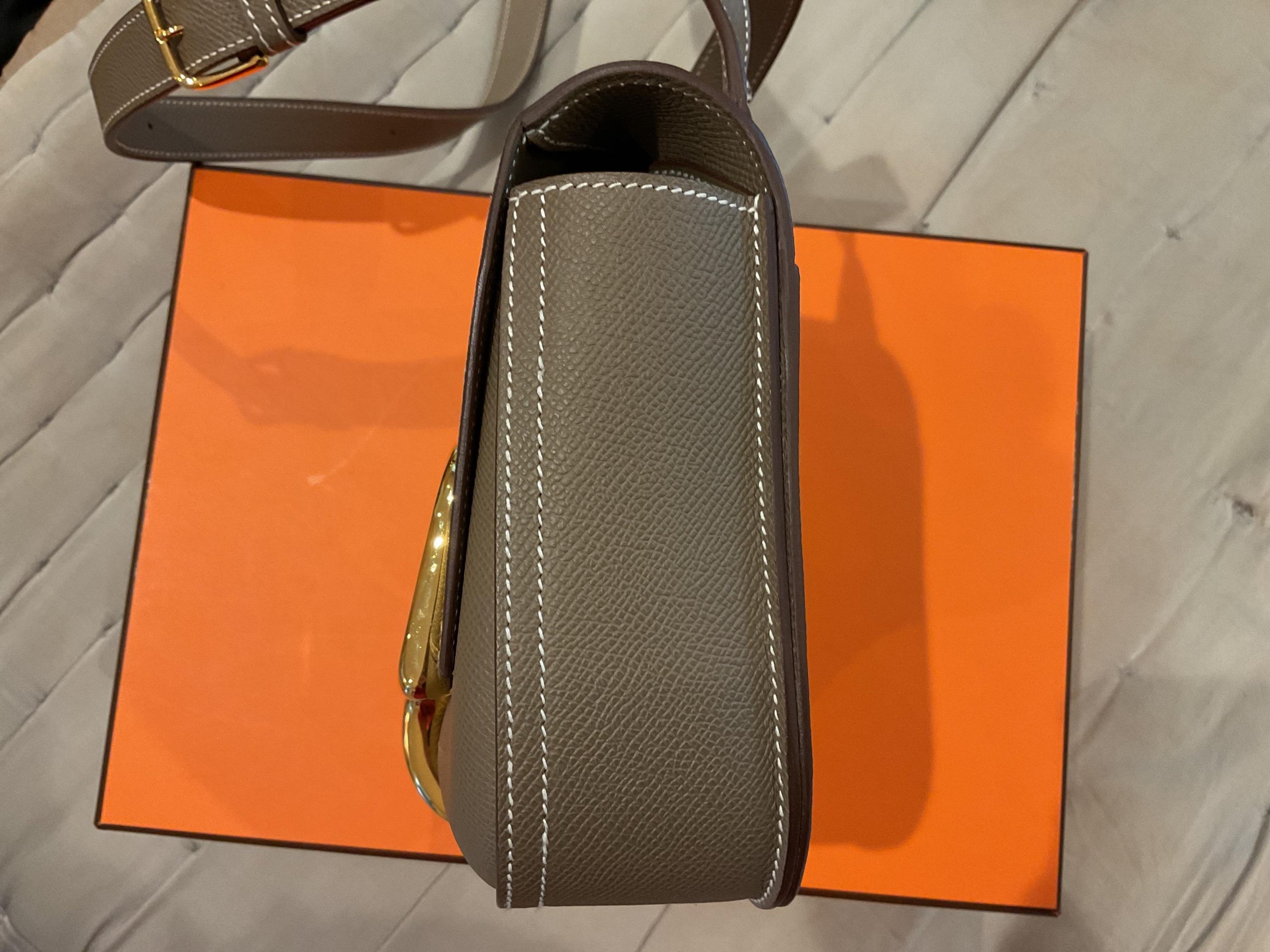 Hermes Etoupe Epsom Mini Della Cavalleria