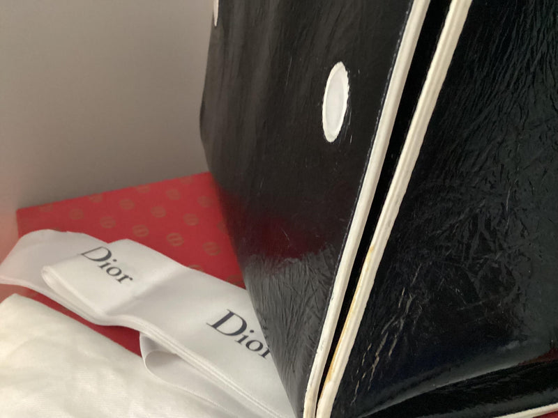 Crinkled Black Lambskin Diorever Bag