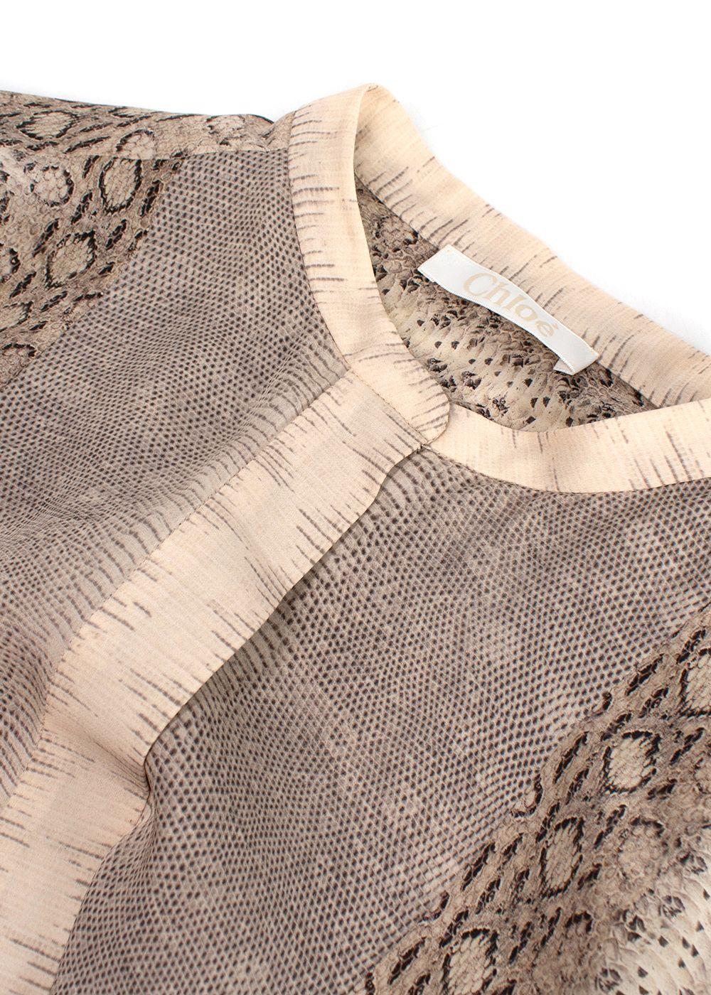 chloe snakeprint silk blouse