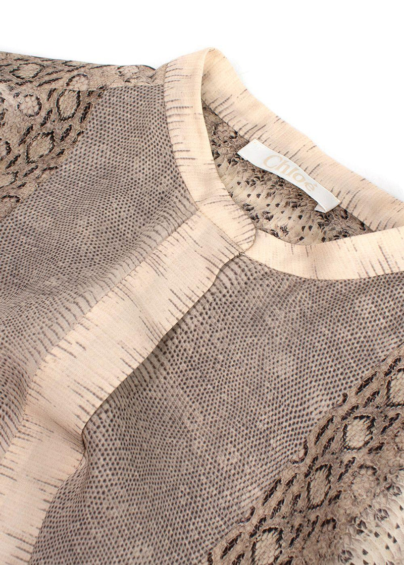 chloe snakeprint silk blouse