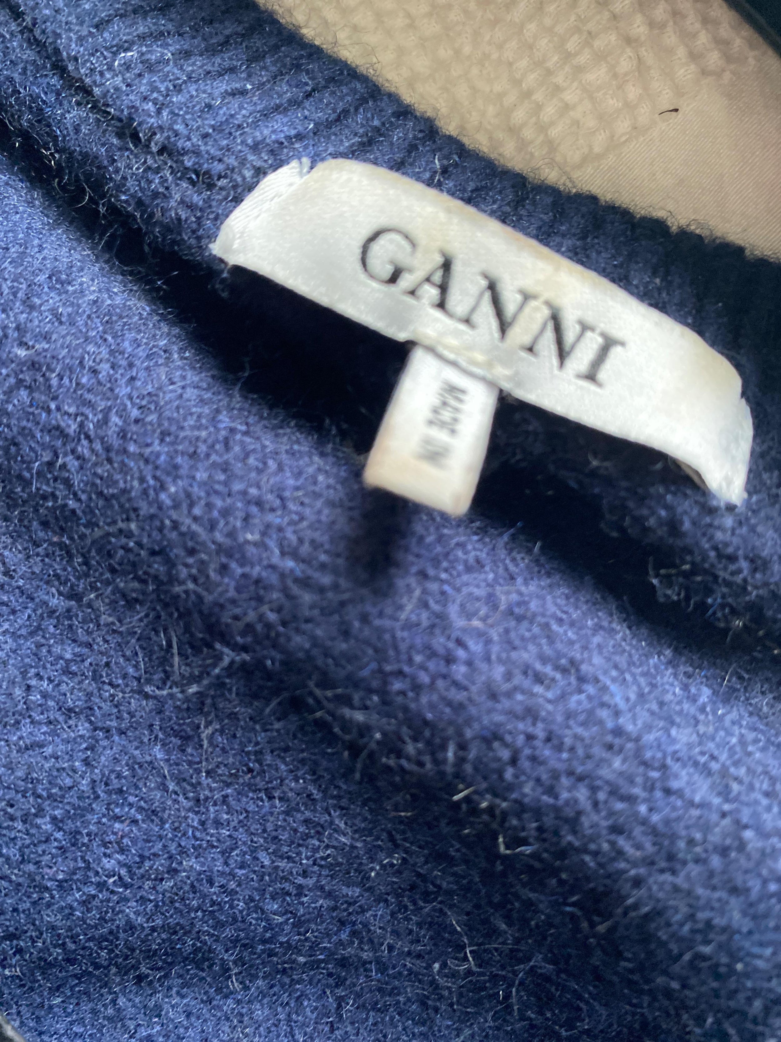 Blue V-Neck Wool Jumper