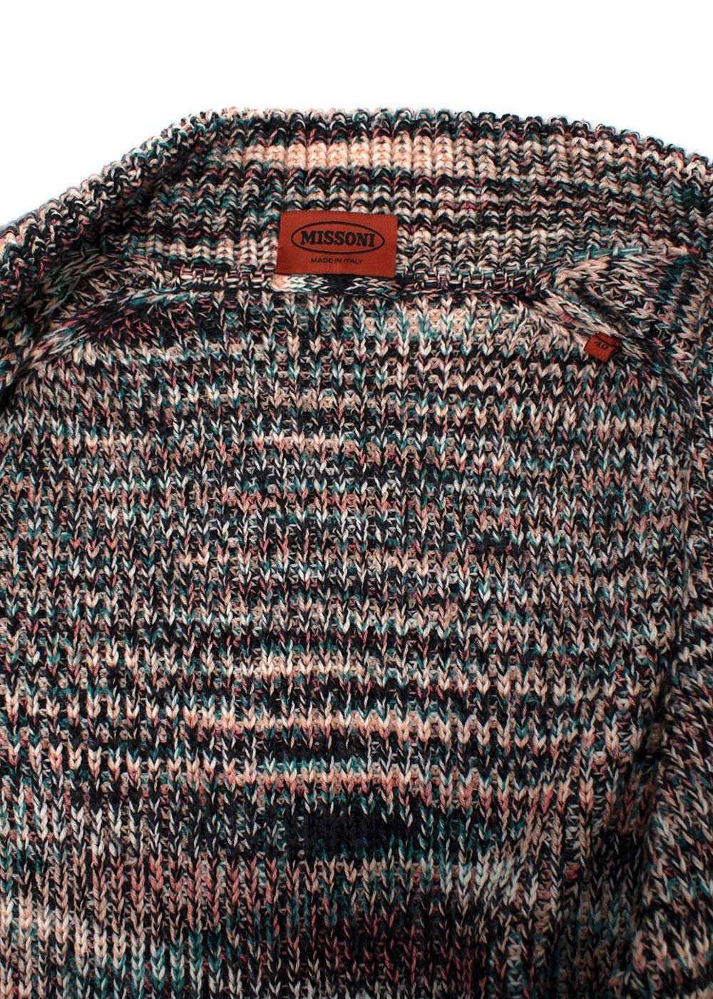 Missoni Multicoloured  Longline Belted Wool Cardigan