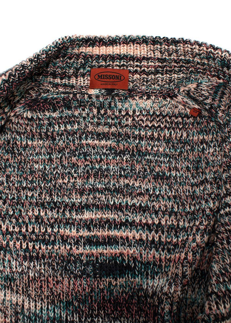 Missoni Multicoloured  Longline Belted Wool Cardigan