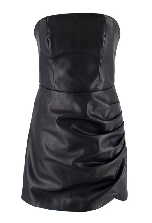 De La Vali Connie Faux Leather Mini Dress
