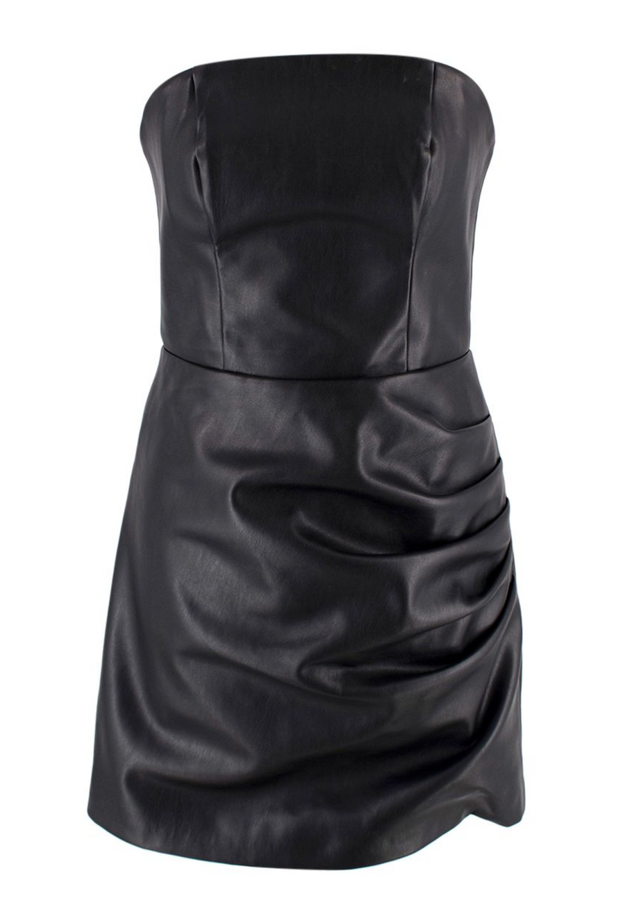 De La Vali Connie Faux Leather Mini Dress