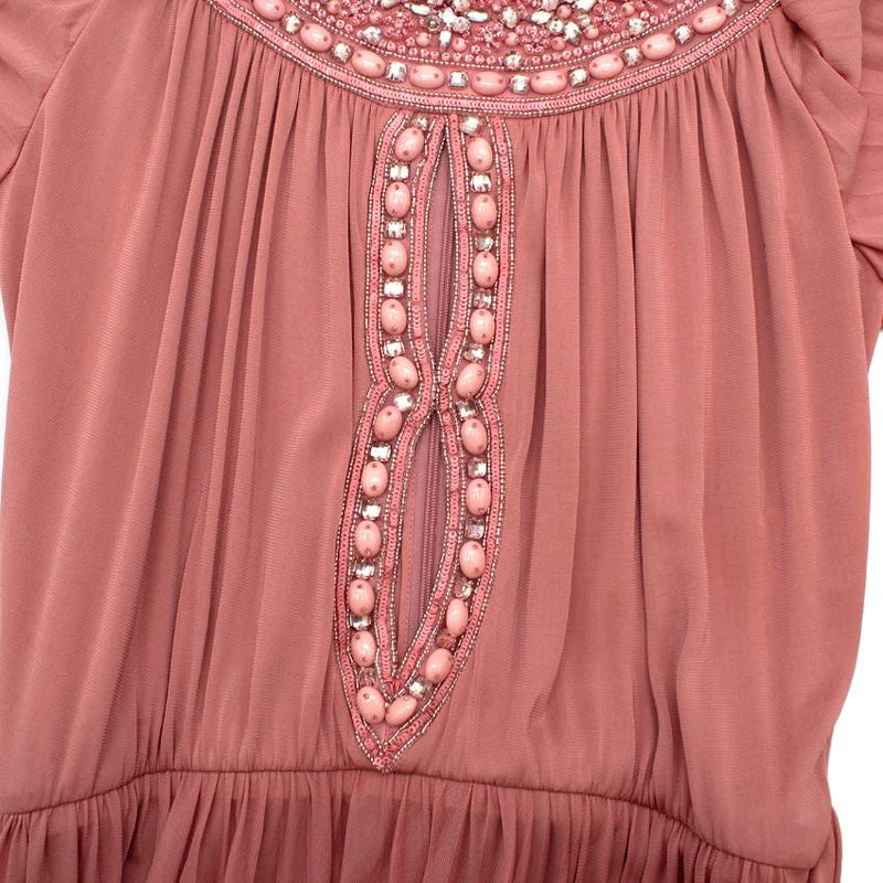 Zuhair Murad Pink Chiffon Embellished Gown