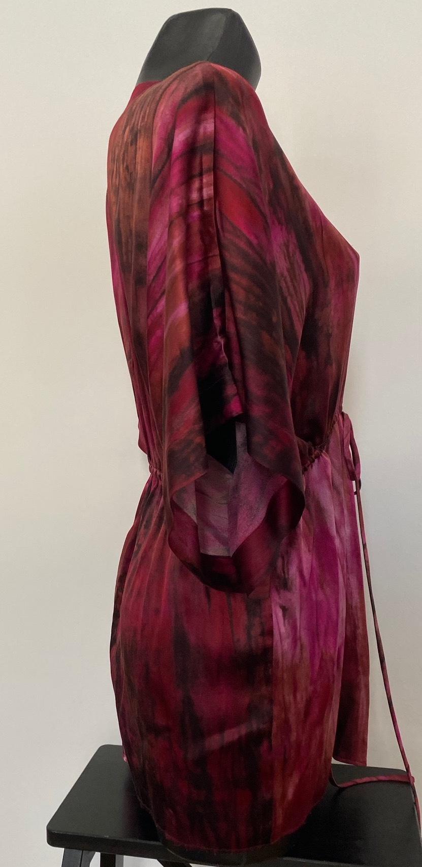 Alice + Olivia Burgundy Silk Top
