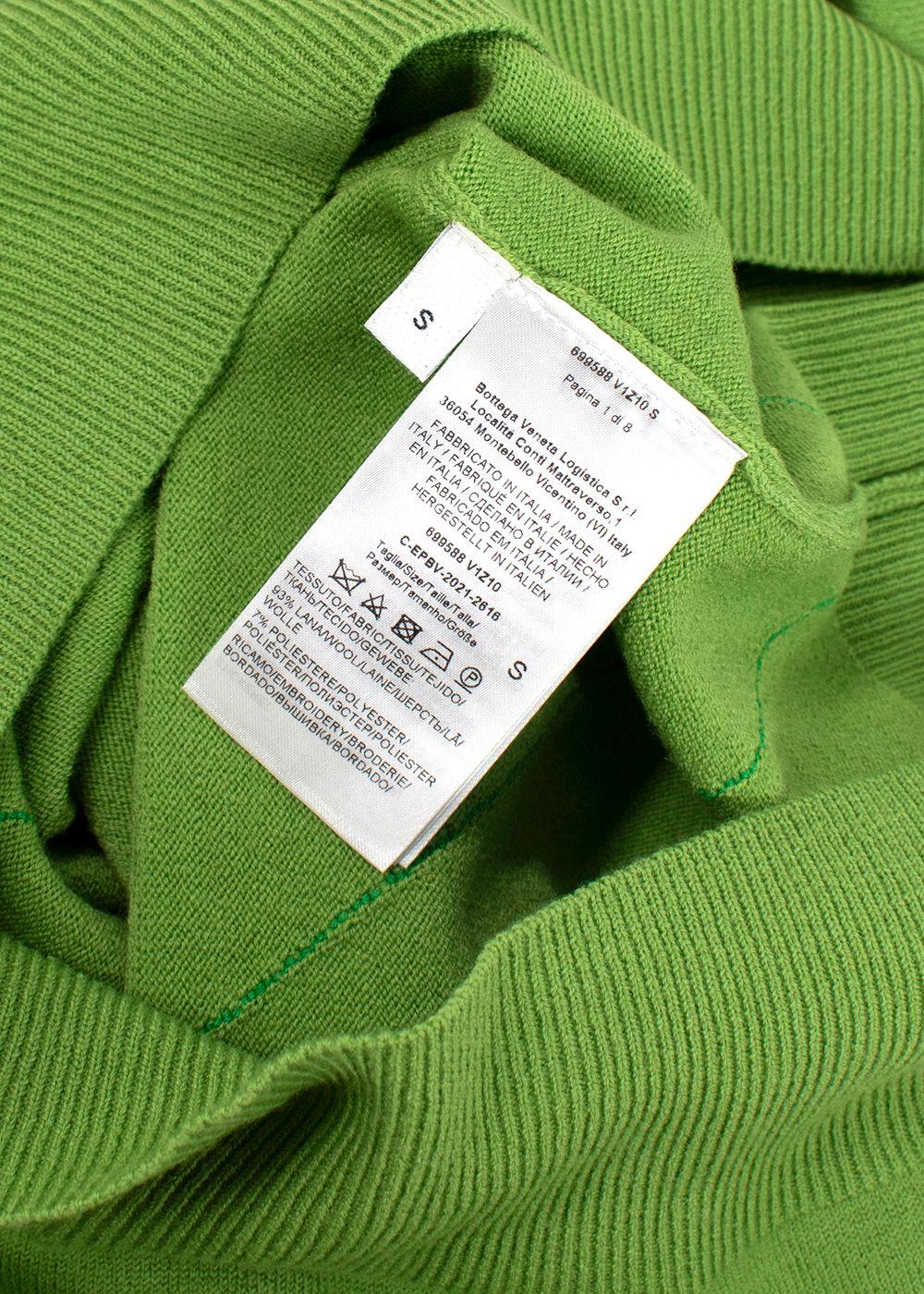 Bottega Veneta Green Wool-blend Fine Knit Jumper