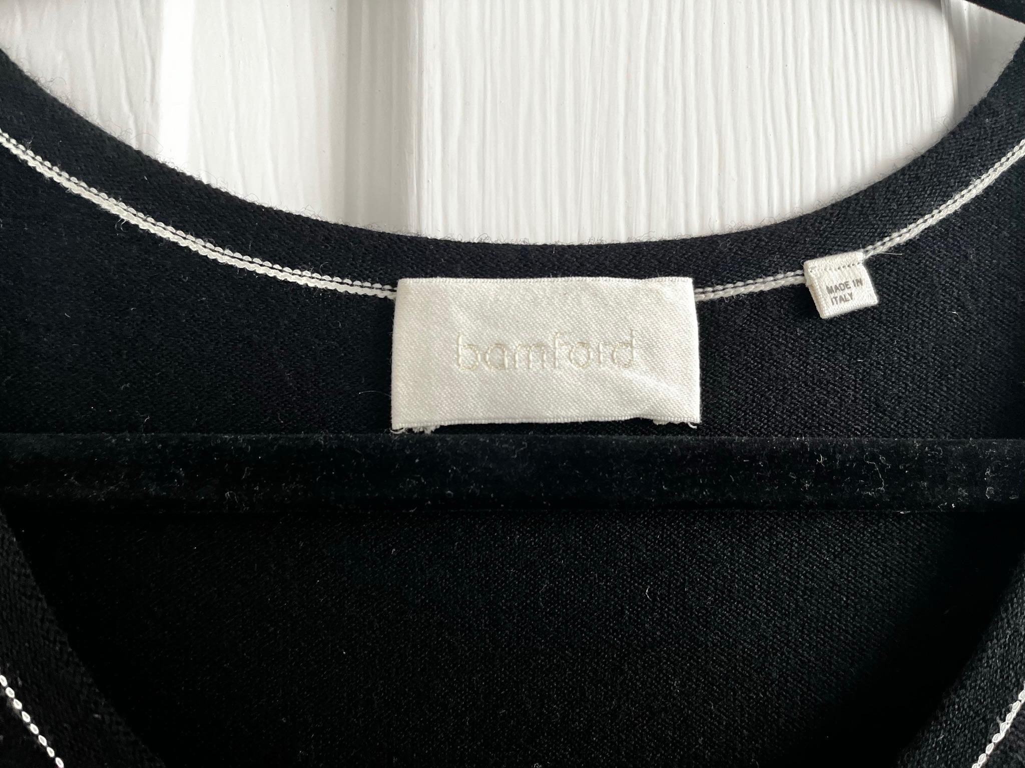 Black Merino Wool Asymmetric Dress