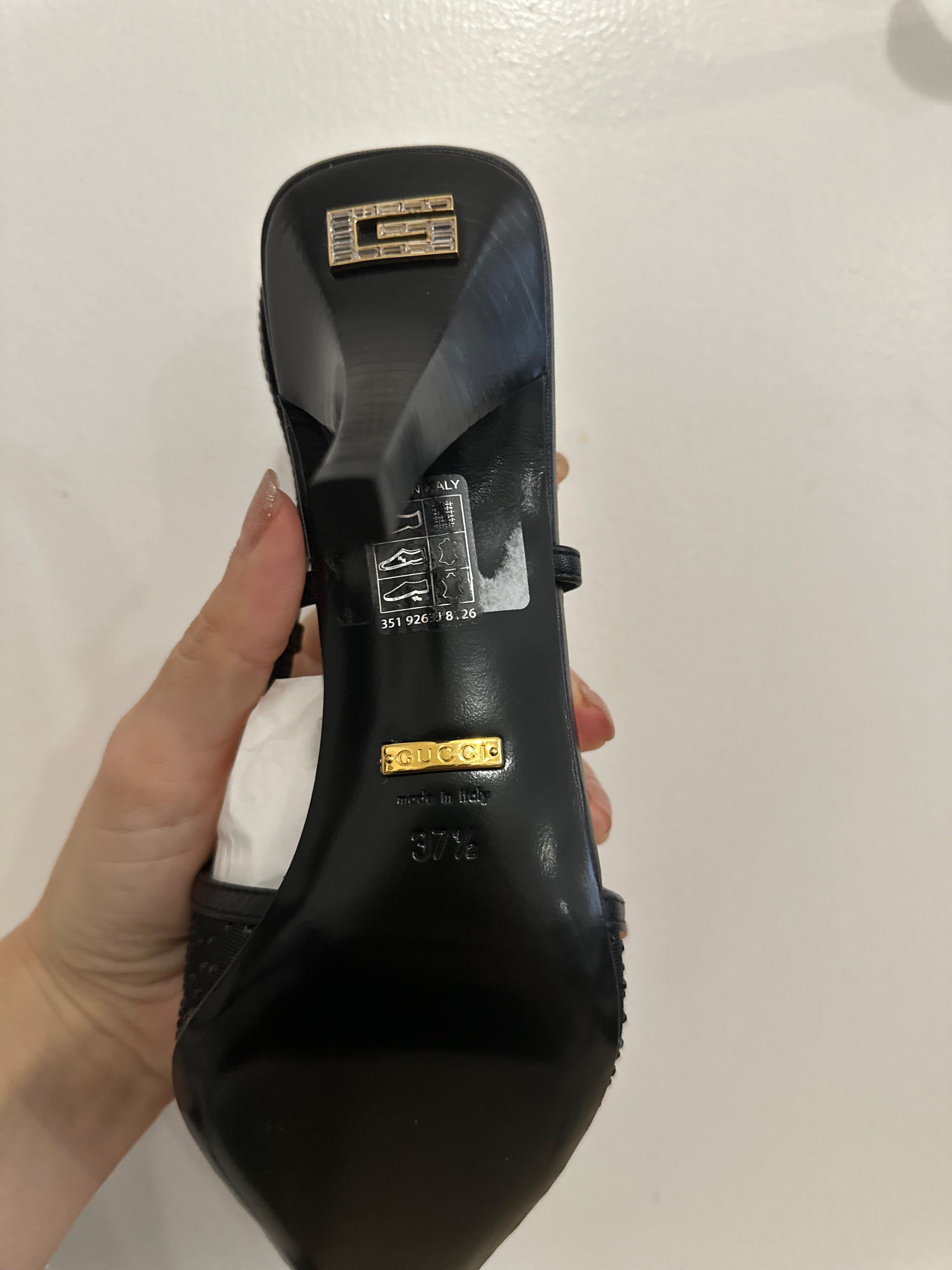 Gucci Crystal GG Slingback 75mm Pump