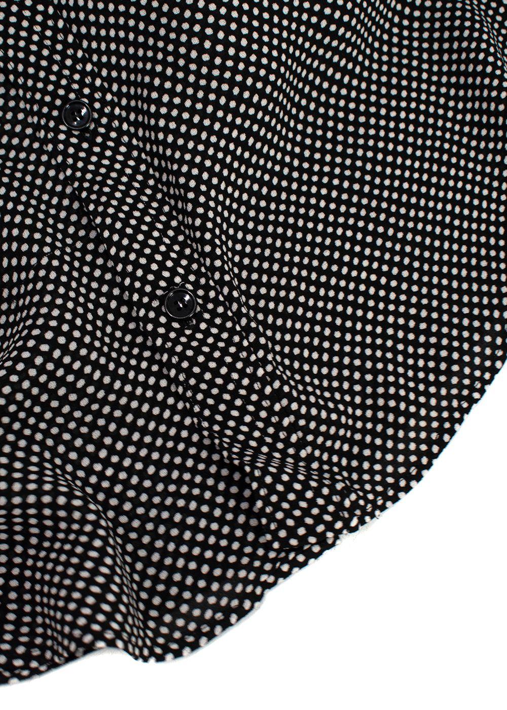 Celine Black and White Polka Dot Shirt