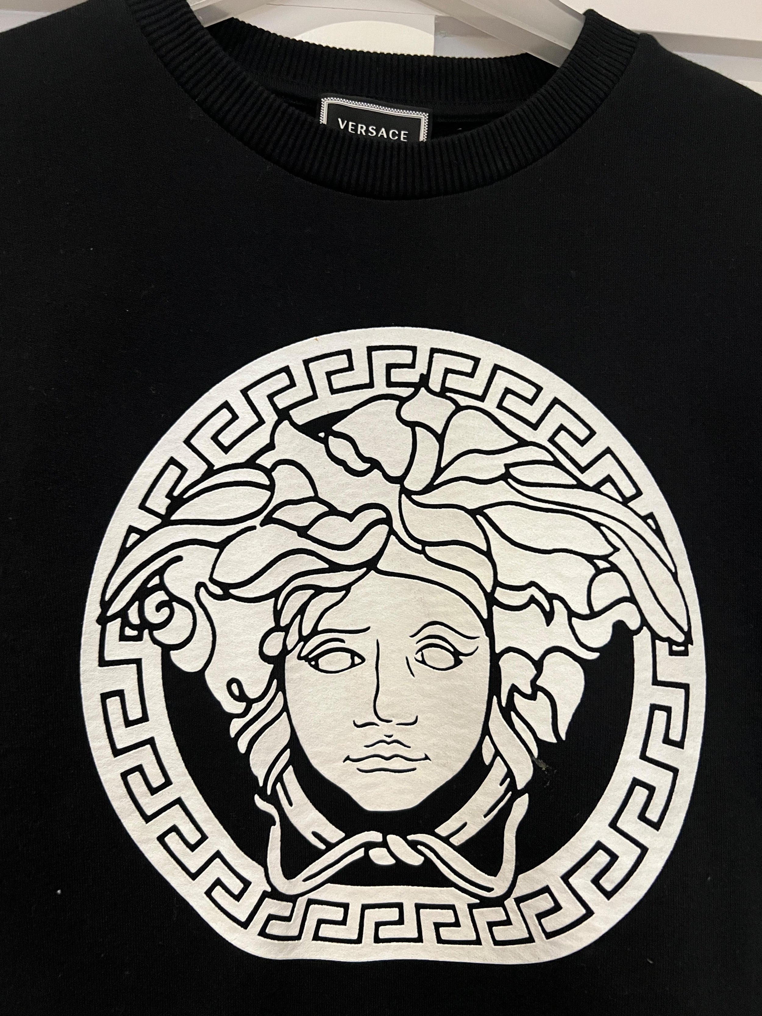 Versace Kids Black Medusa Print Swearshirt