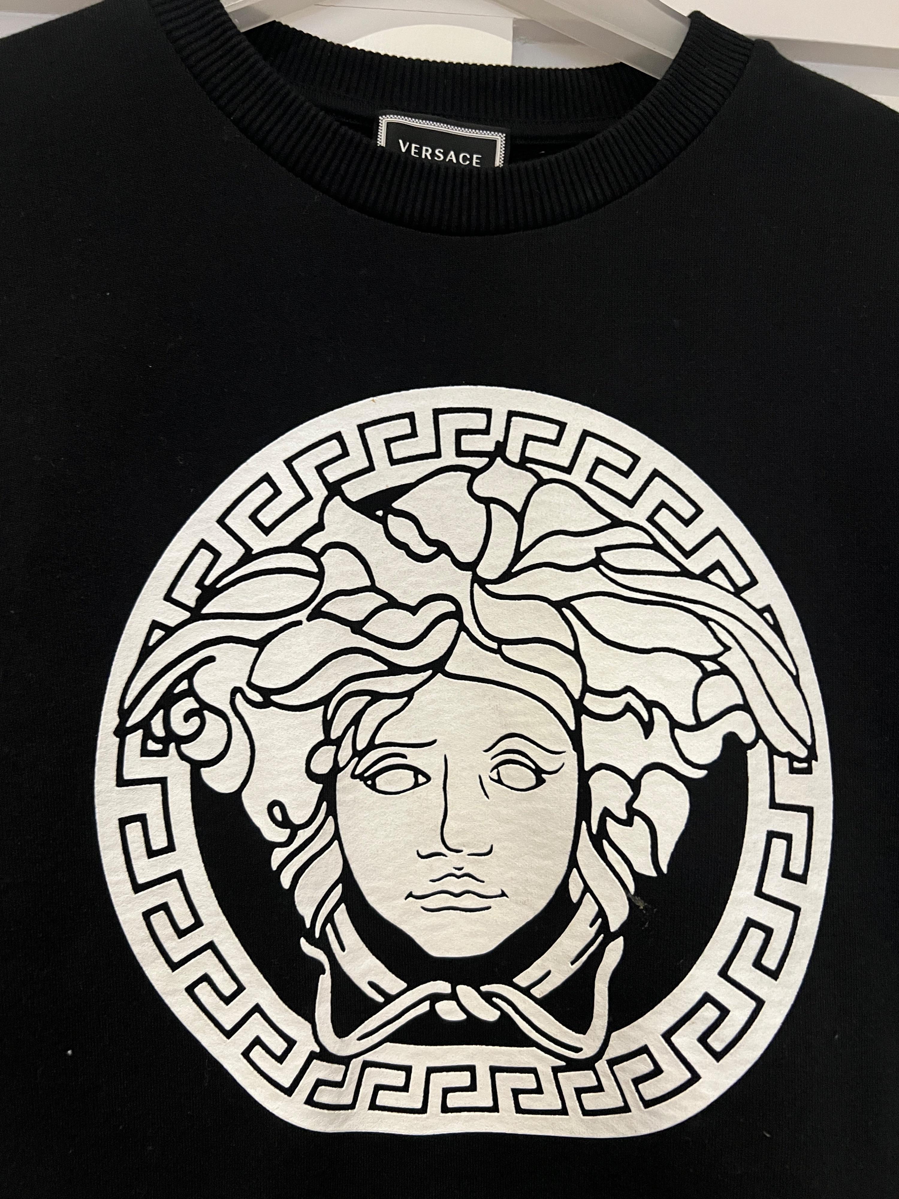 Versace Kids Black Medusa Print Swearshirt