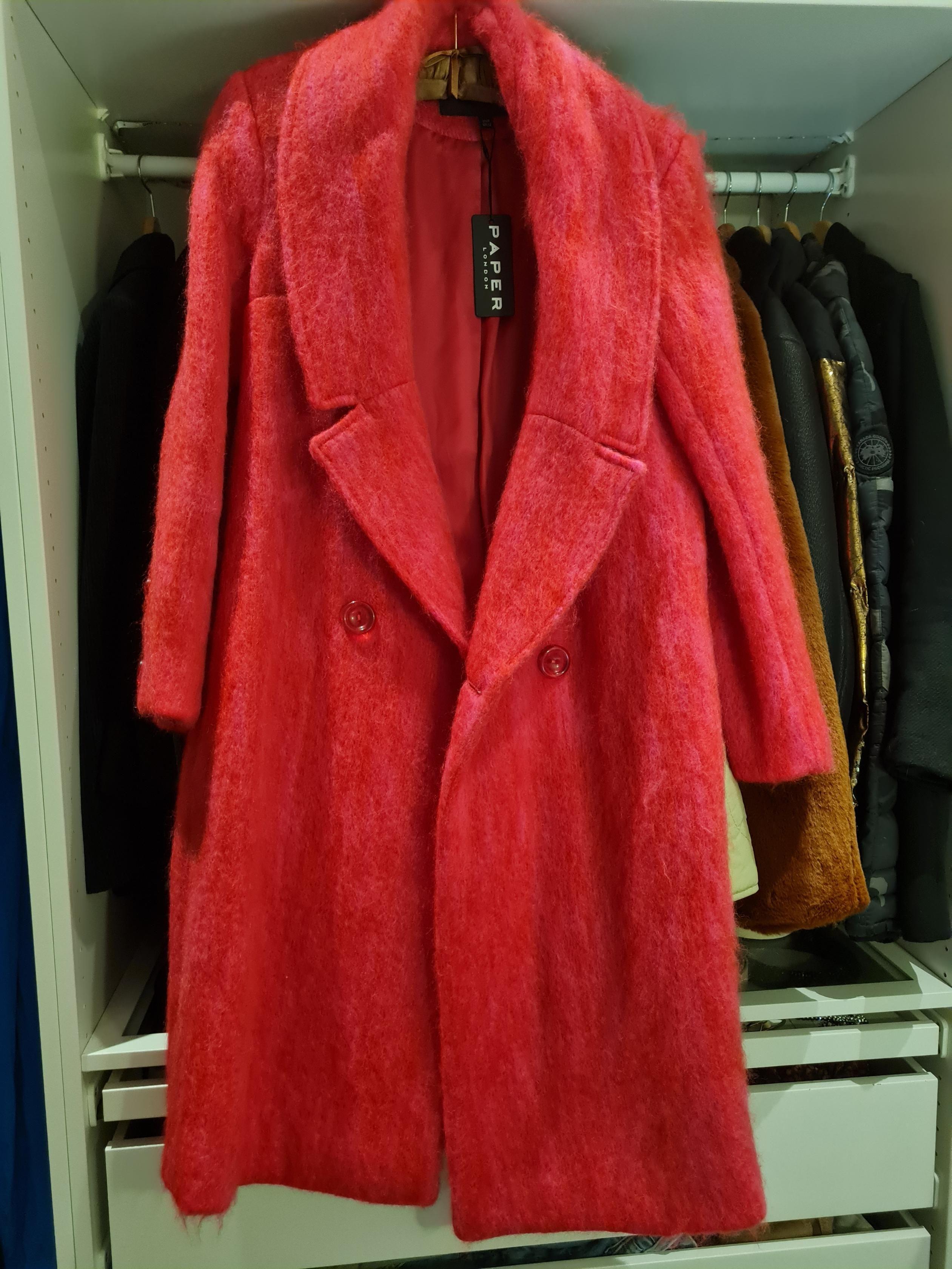 pink mohair coat