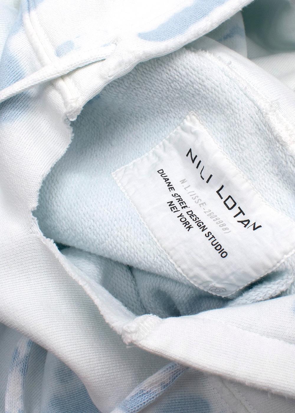 Nili Lotan Blue Tie Dye Hoodie and Joggers Tracksuit Set