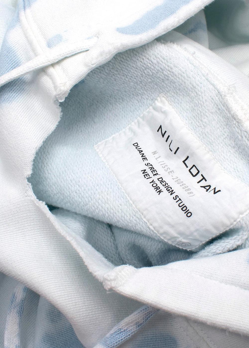 Nili Lotan Blue Tie Dye Hoodie and Joggers Tracksuit Set