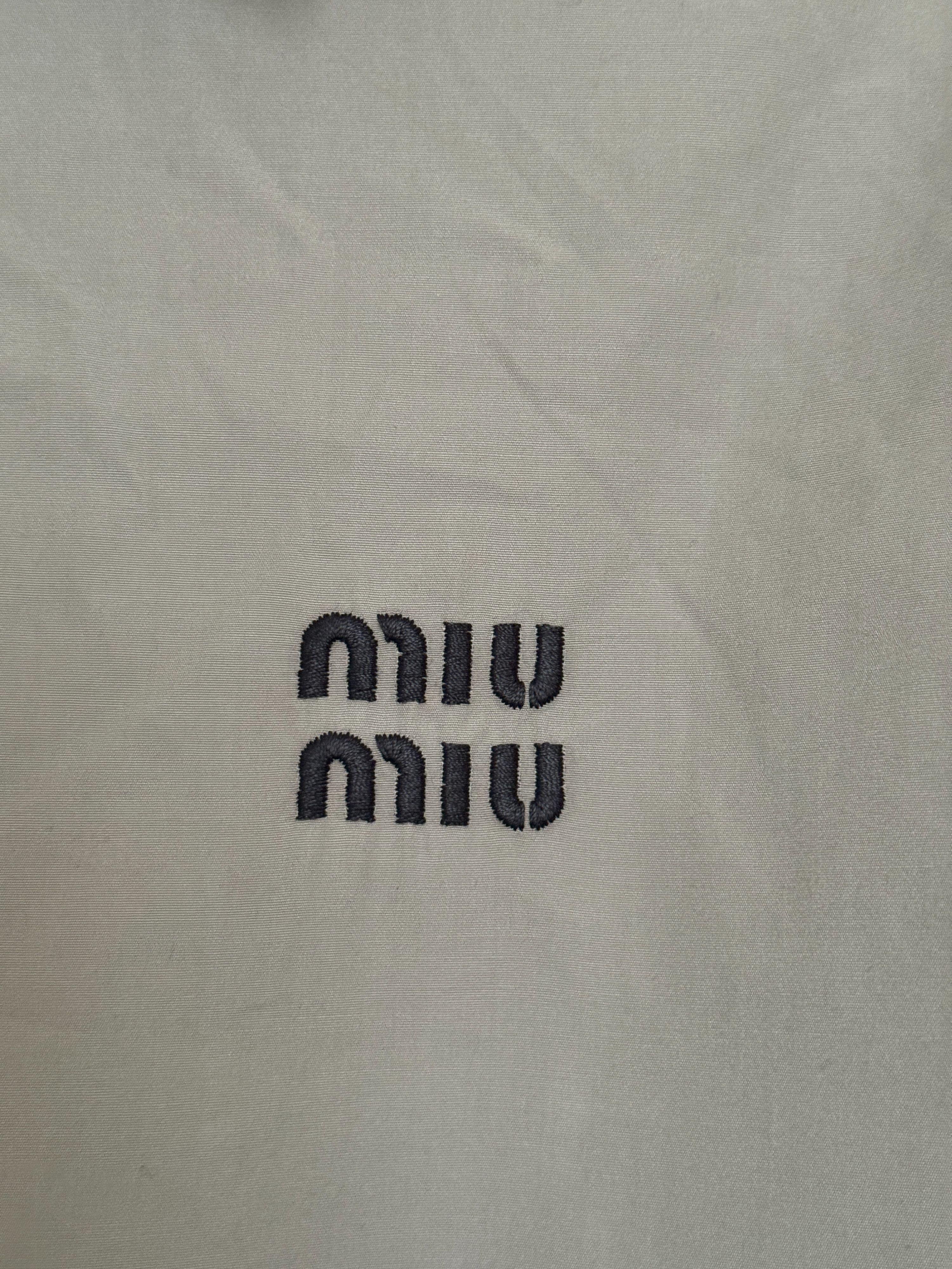 Miu Miu Grey Logo Detail Shirt
