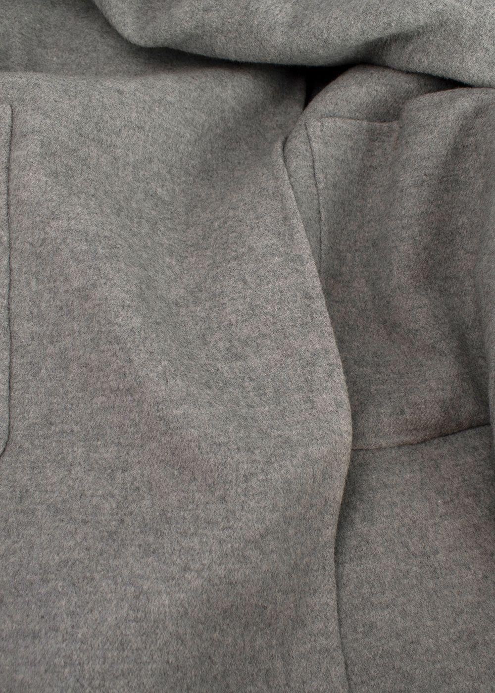 MaxMara Studio Grey Short Sleeve Wool Peacoat