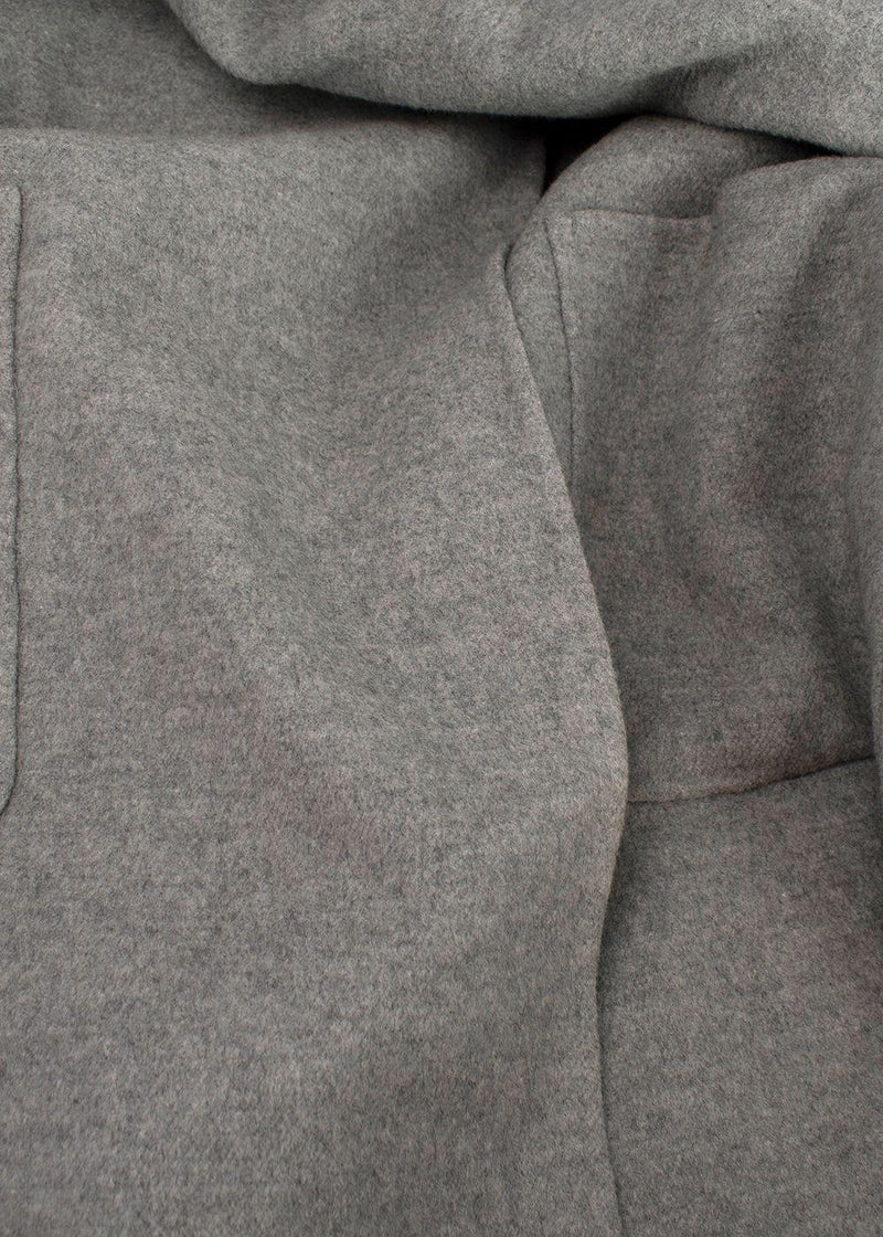 MaxMara Studio Grey Short Sleeve Wool Peacoat