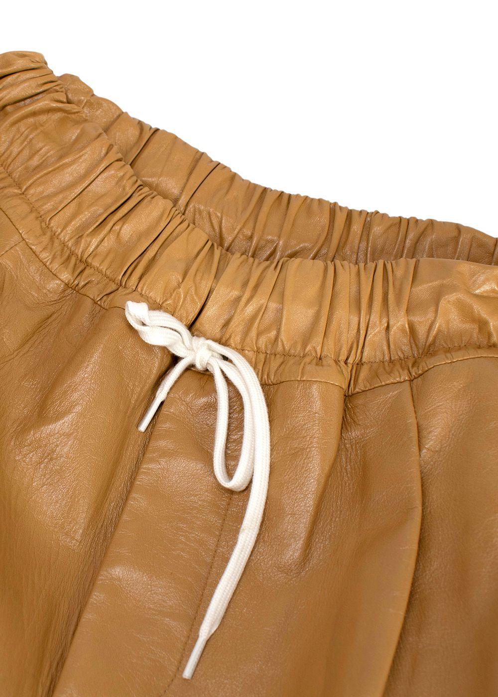 Givenchy Tan Lambskin Leather Trousers
