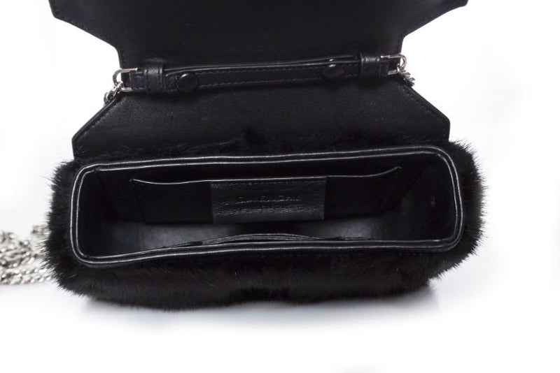 Givenchy Black Mink and leather crossbody bag