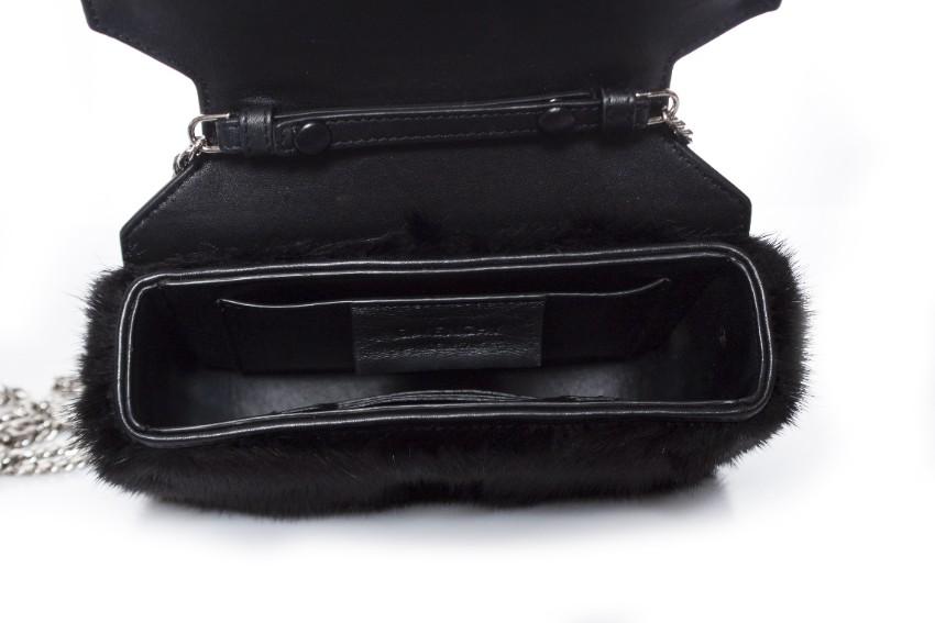 Givenchy Black Mink and leather crossbody bag