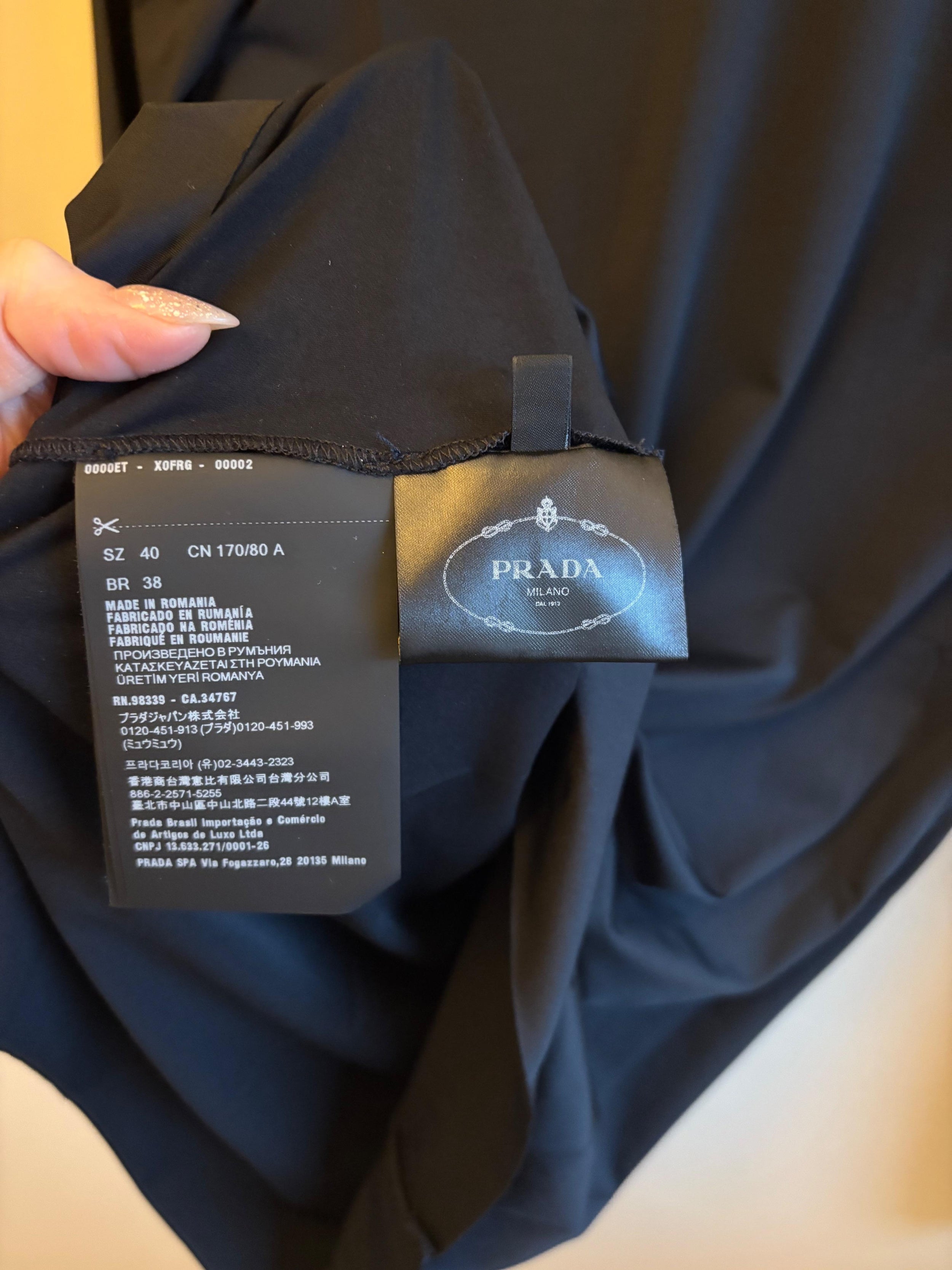 Prada Black Jersey Turtleneck Jumper