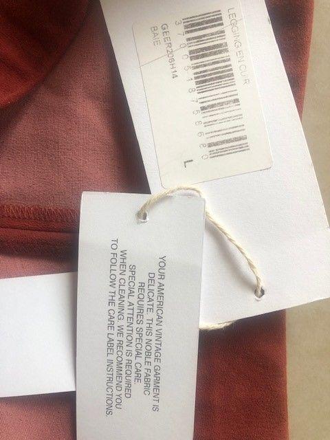 American Vintage Red Stretch Suede Leggings