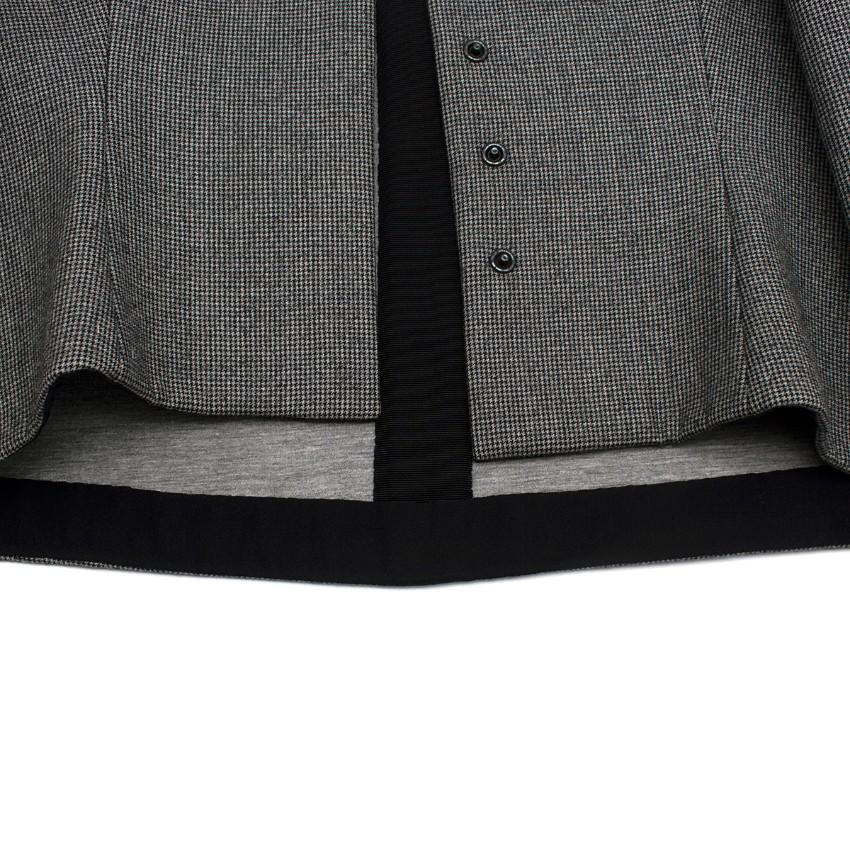 Balenciaga Wool Houndstooth Structured Crop Jacket