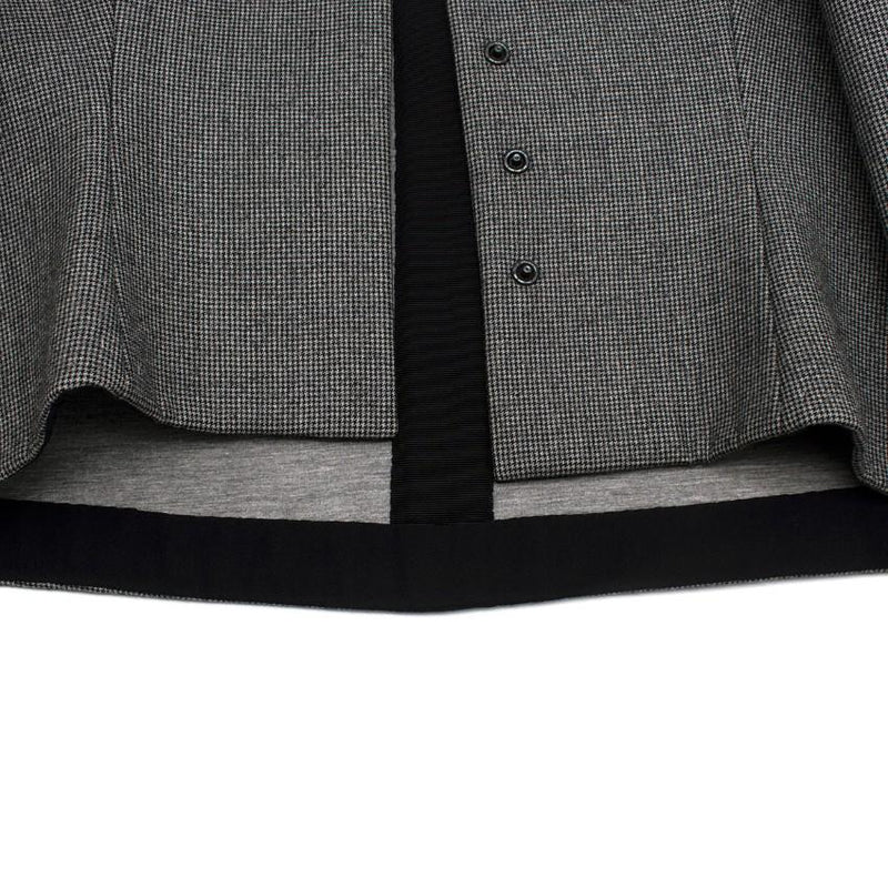 Balenciaga Wool Houndstooth Structured Crop Jacket