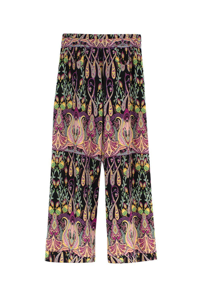 Etro Wide Leg Paisley Print Trousers