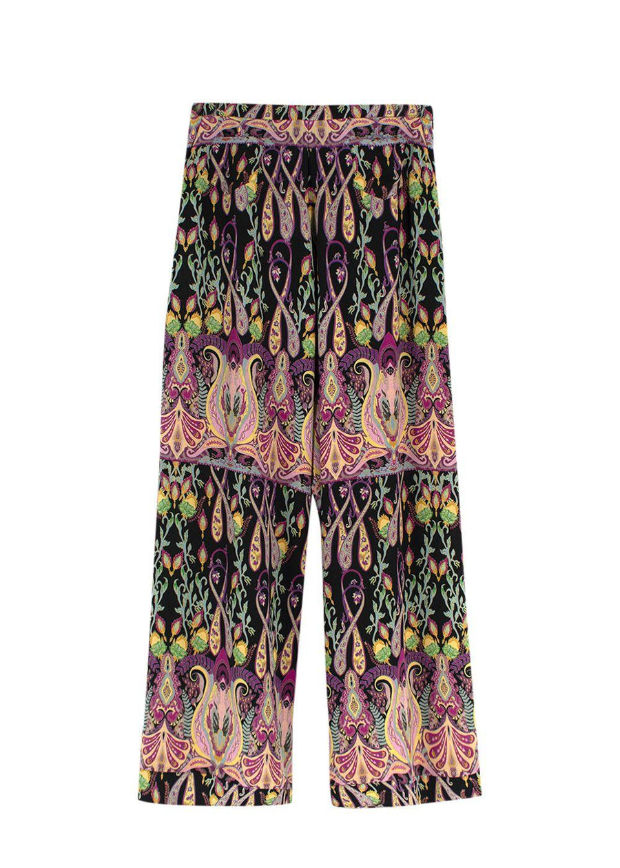 Etro Wide Leg Paisley Print Trousers