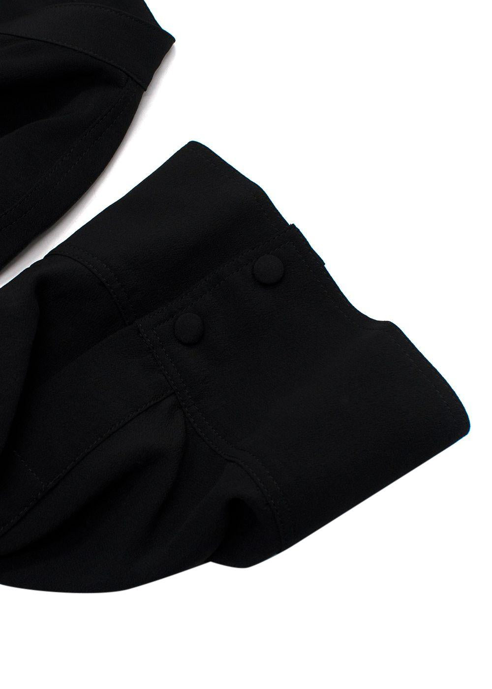 Stella McCartney Black Zip Through Silk Dress