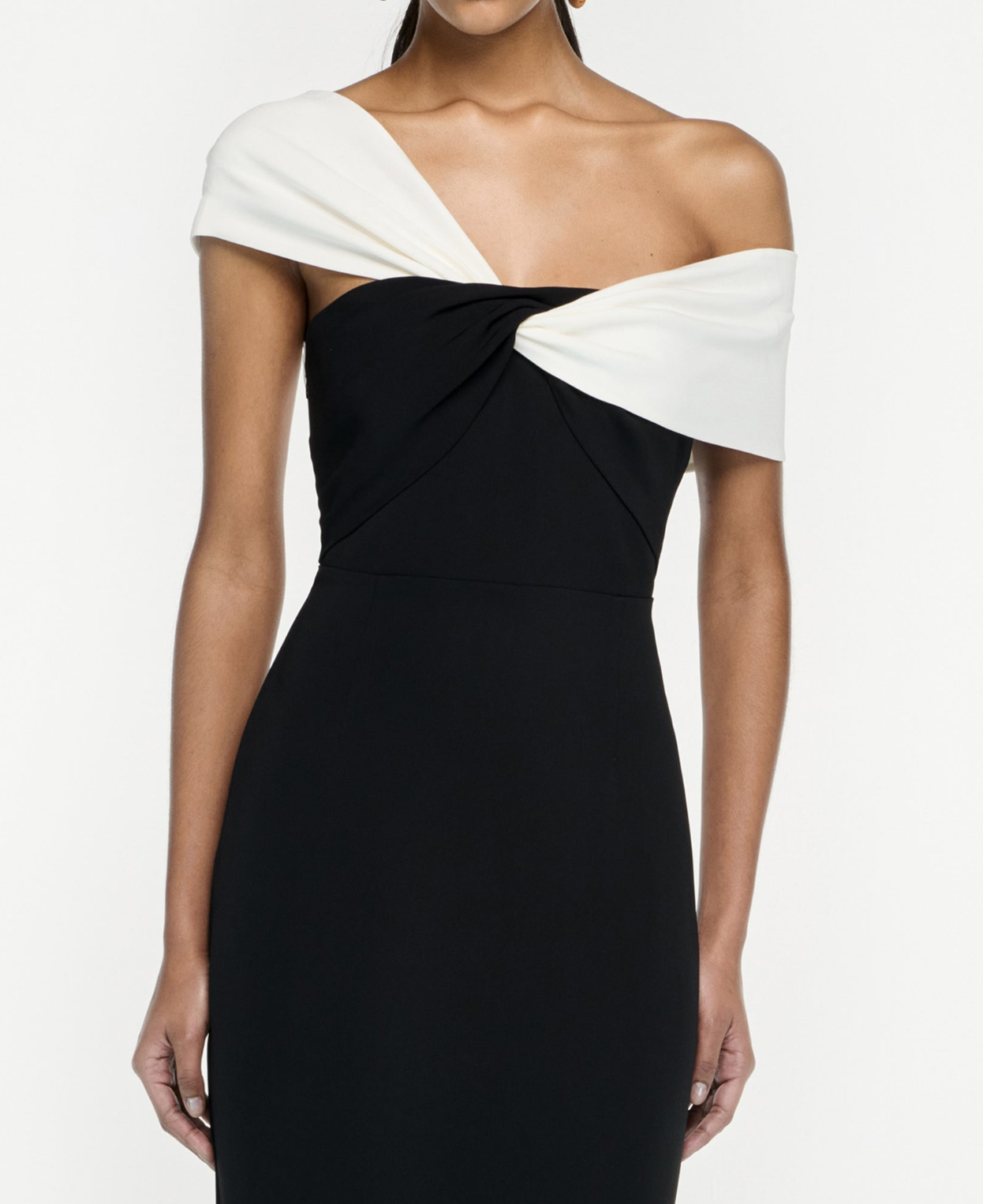 Roland Mouret Asymmetric Stretch Cady Gown