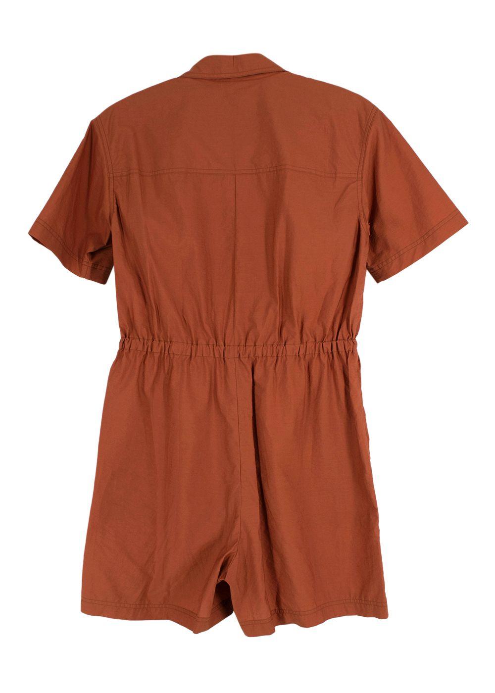 Brunello Cucinelli Burnt Orange Playsuit