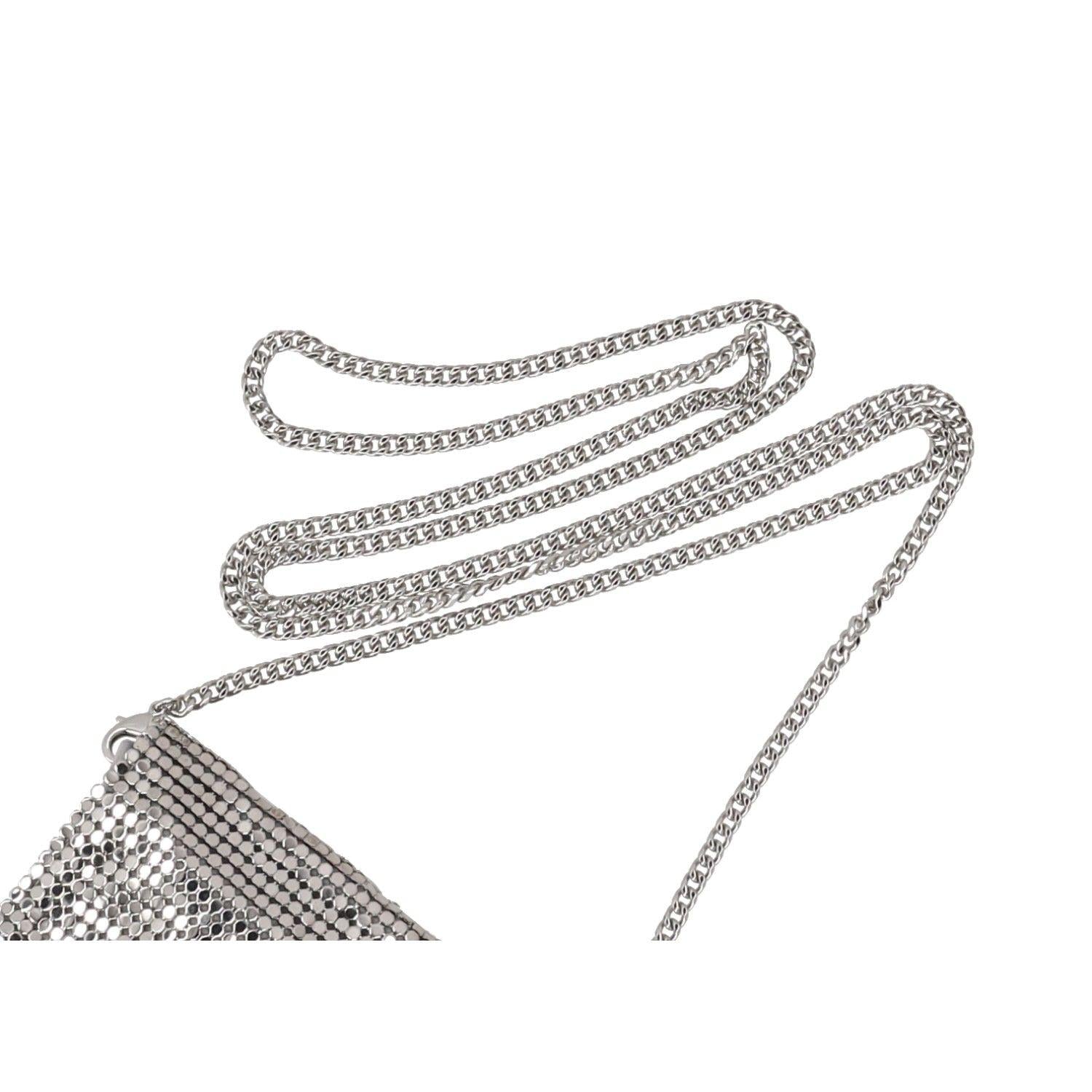 Jimmy Choo Metallic-Effect Mesh Soft Phone Holder 10x17 cms