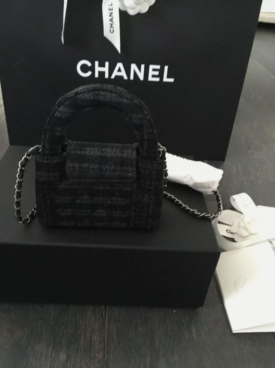 Chanel Nano Denim Shopping Bag